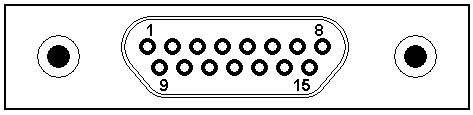 micro-D 15-pin male plug